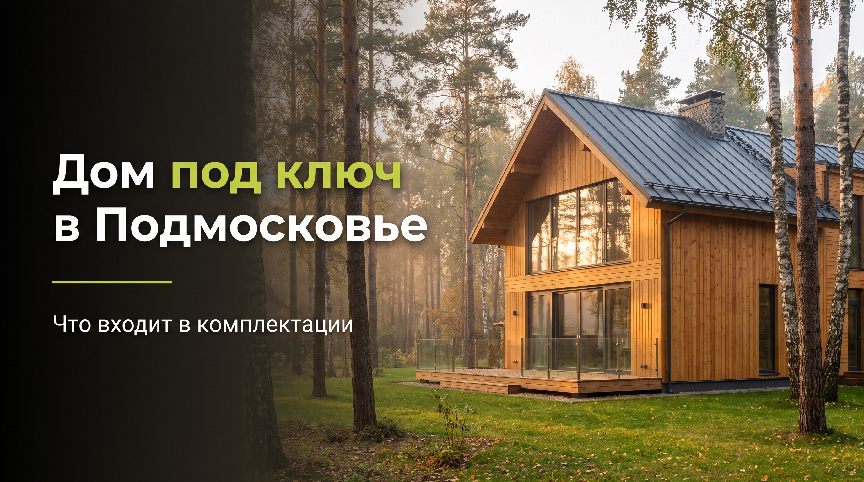 Дом из клееного бруса под ключ в Подмосковье
