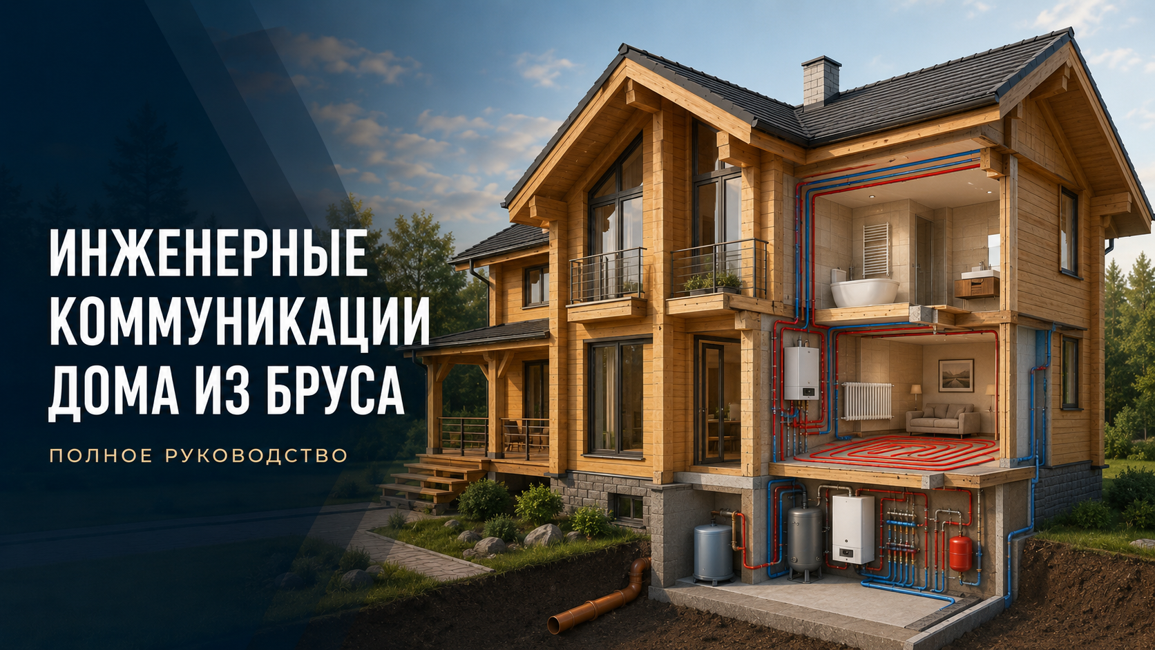 Инженерные коммуникации в доме из бруса