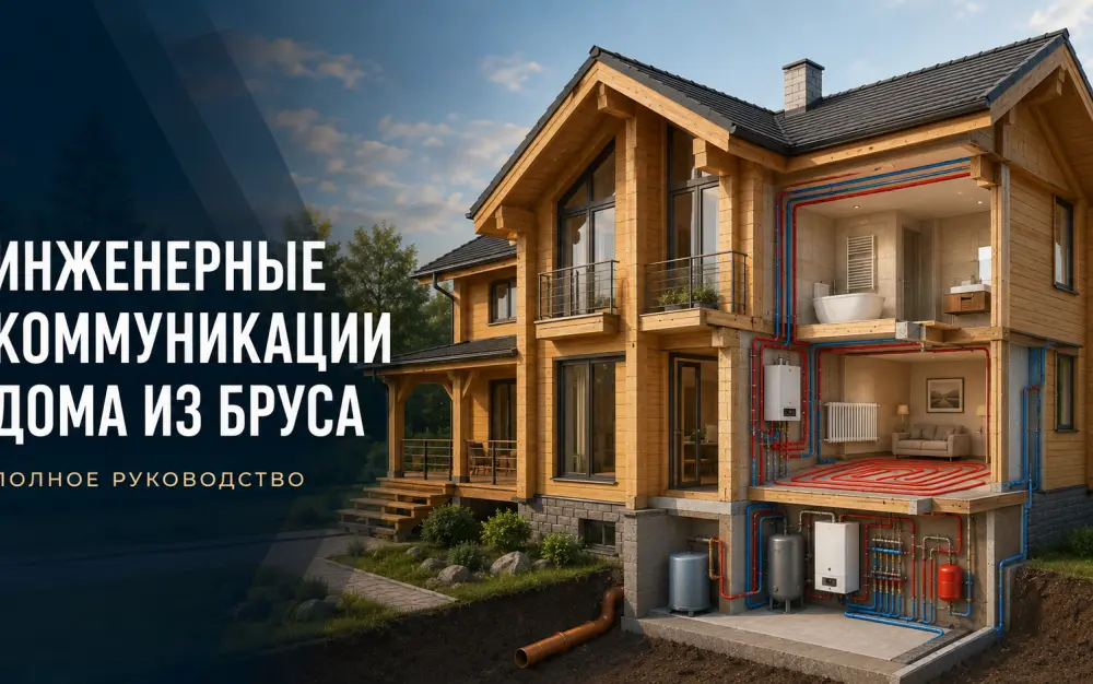 Инженерные коммуникации в доме из бруса