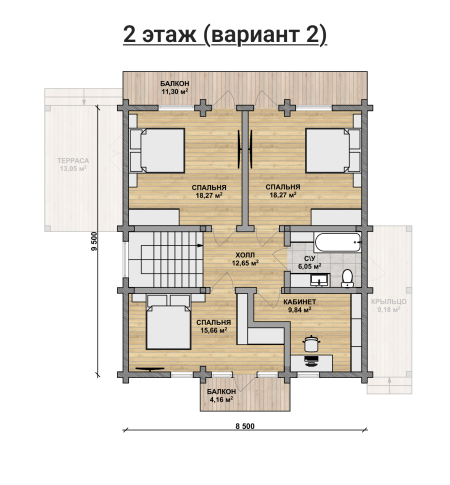 Дом из клееного бруса VZ-370